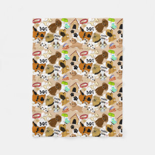 Puppies Fleece Blanket
