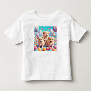 Puppies in Candy Land Toddler T-Shirt
