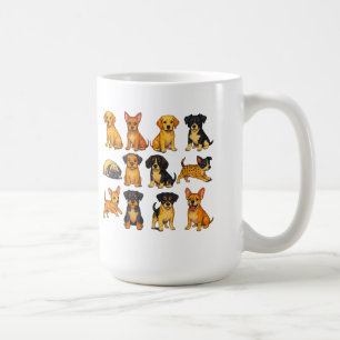 Puppies In Different Poses Coffee Mug