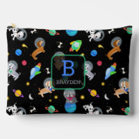 Puppies In Space Watercolor Dog Astronauts