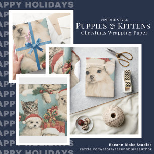 Puppies & Kittens Christmas Wrapping Paper