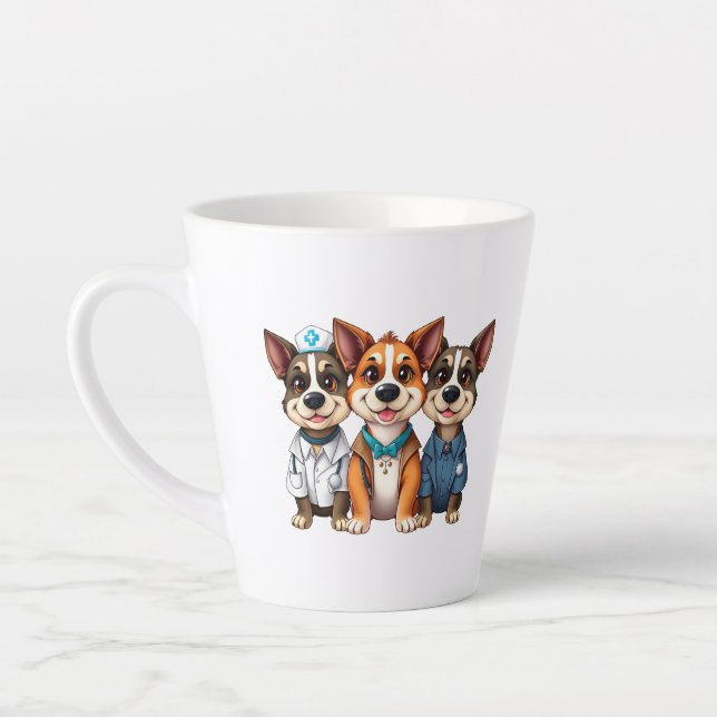 Puppies  latte mug (Left)