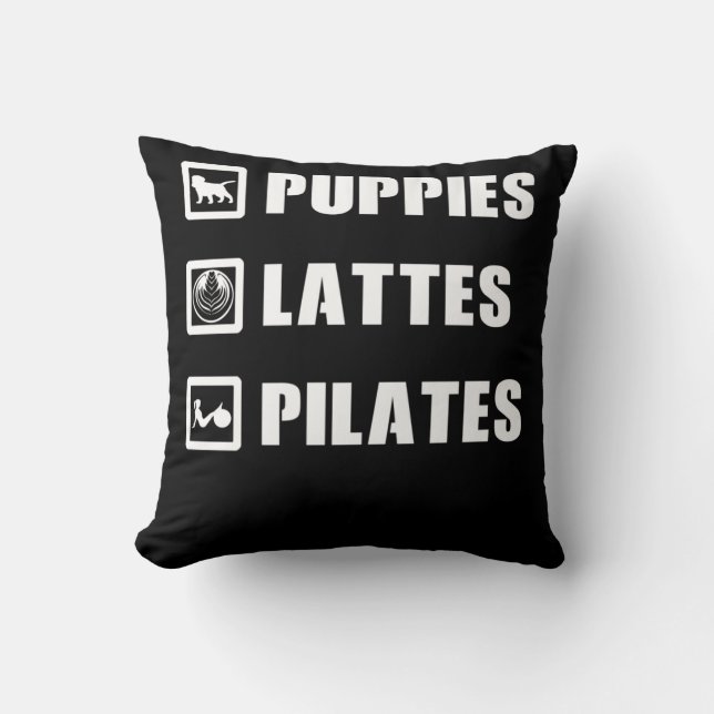 Puppies Lattes Pilates Cushion (Front)
