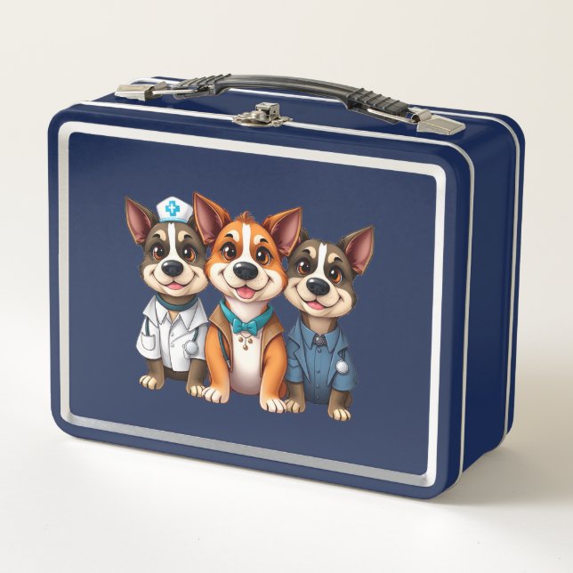 Puppies  metal lunch box (Front)