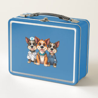 Puppies  metal lunch box