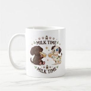 puppies milk time  coffee mug