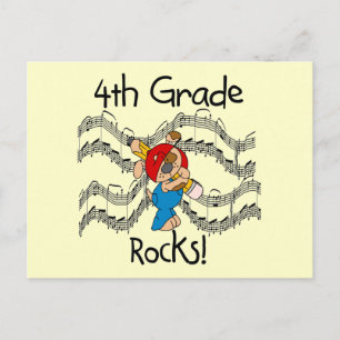Puppy 4th Grade Rocks Tshirts and Gifts Postcard