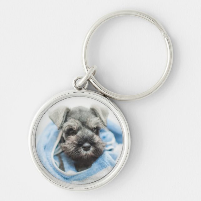 Puppy After Bath Key Ring (Front)