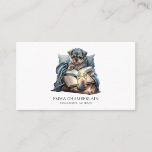 Puppy And Book Children's Author Business Card