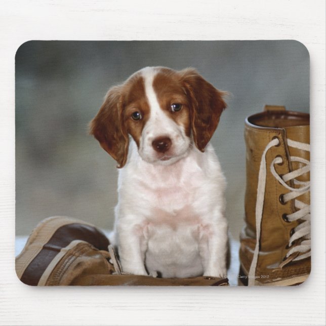 Puppy and Boots Mouse Pad (Front)