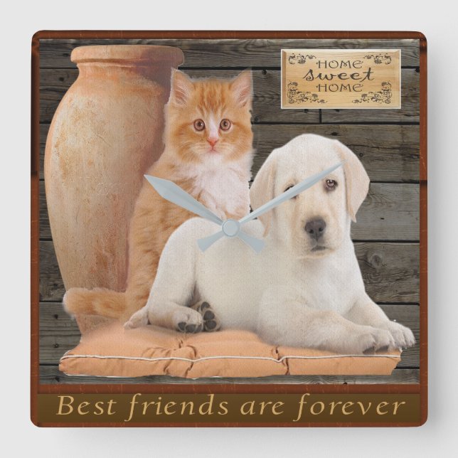 puppy and kitten clock (Front)