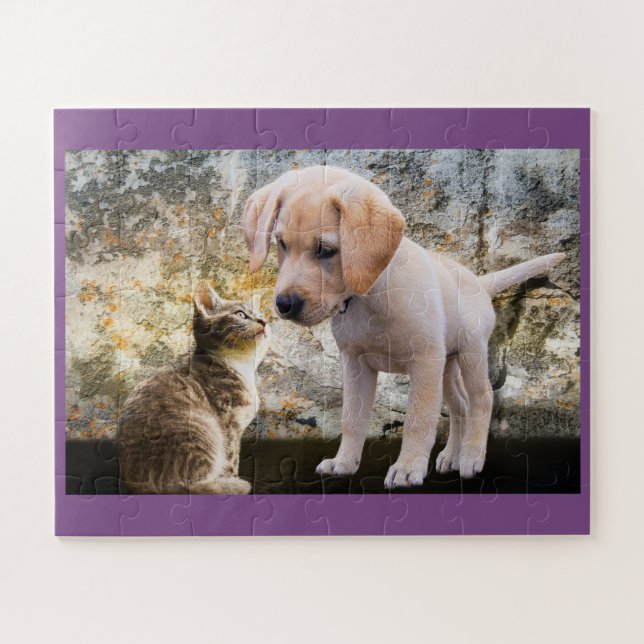 Puppy And Kitten Jigsaw Puzzle (Horizontal)