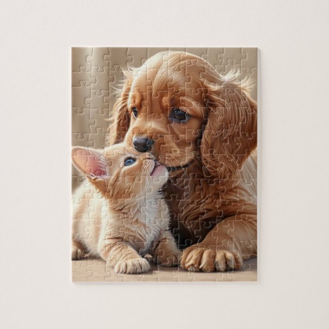 Puppy and Kitten puzzle (Vertical)