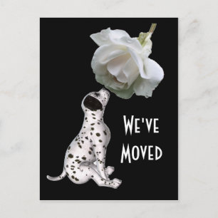 Puppy And Rose New Address Postcard