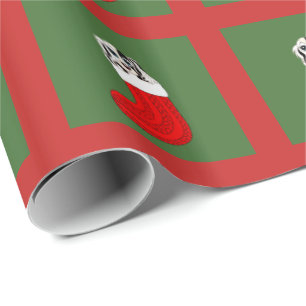 Puppy and Sock Wrapping Paper