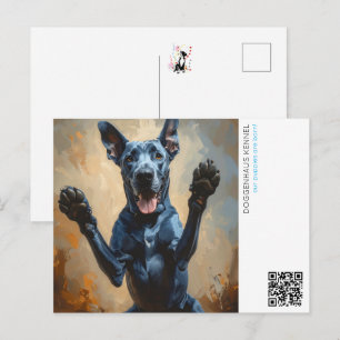 Puppy announcement postcard