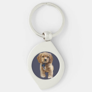 Puppy art key ring