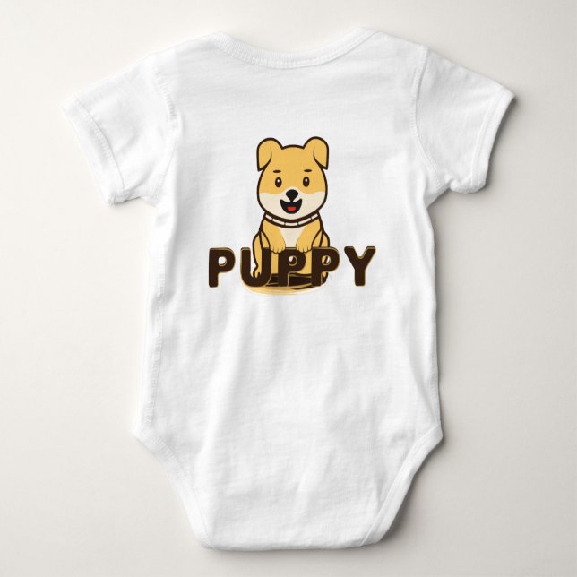 Puppy Baby Bodysuit (Back)