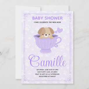 Puppy Baby Shower Invitation 