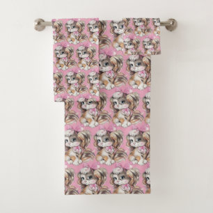 Puppy Bath Towel Set