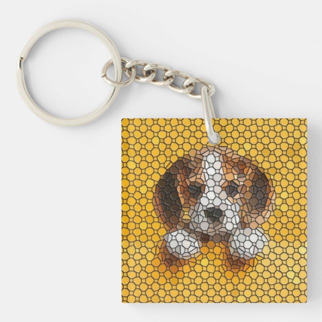 Puppy, Beagle,pet Key Ring (Front)