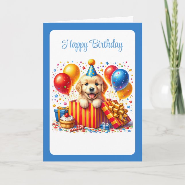 Puppy Birthday Card (Front)