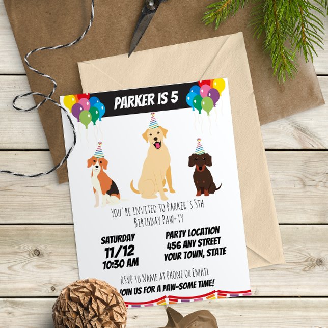 Puppy Birthday Invitation (Creator Uploaded)