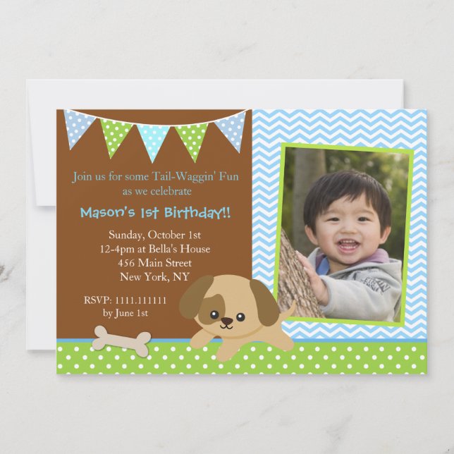 Puppy Birthday Invitations (Front)