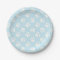 Puppy birthday party plates blue paw prints