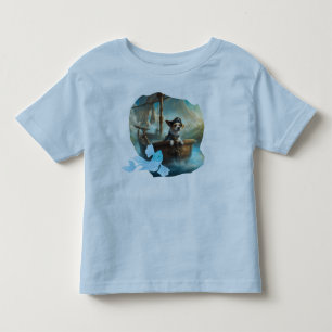 Puppy Captains his Ship looking for Fish Toddler T-Shirt