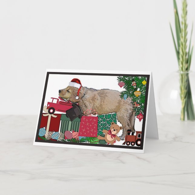 Puppy Christmas Holiday Card (Front)