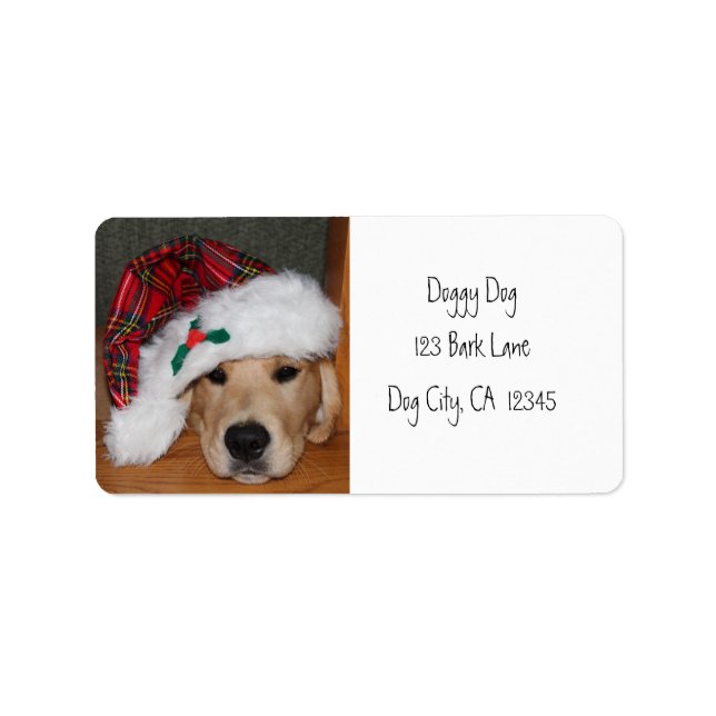 Puppy Christmas Return Labels (Front)