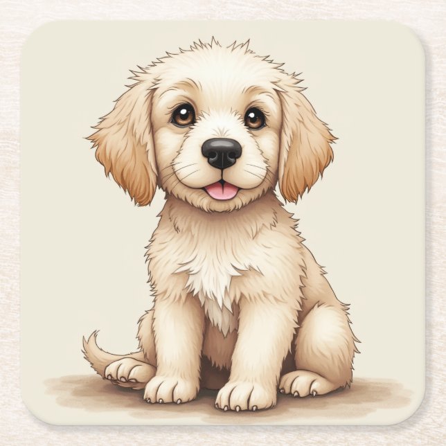puppy Coasters (Golden Retriever) (Front)