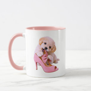 Puppy Cute Glam Dog Pink Theme Mug