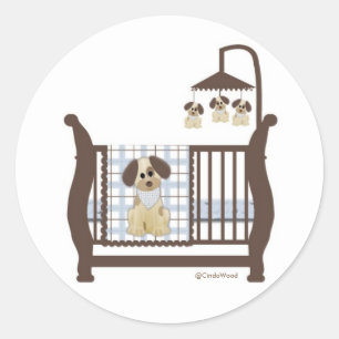 Puppy Dog Baby Bed Sticker