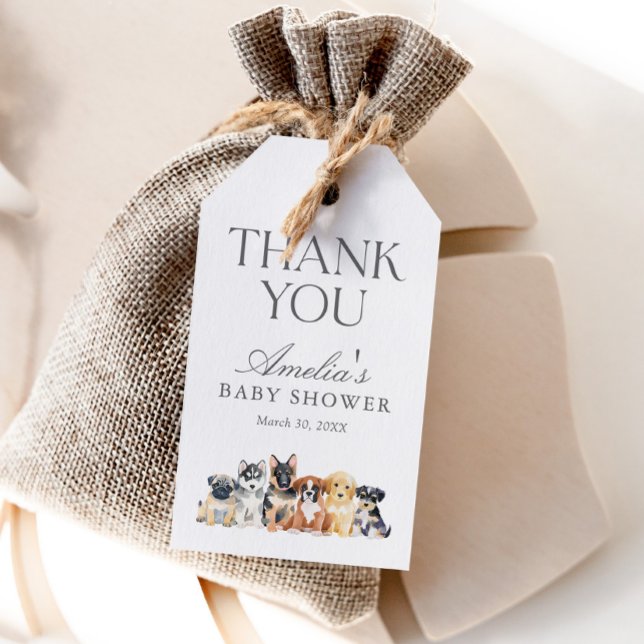 Puppy Dog Baby Shower Gift Tags (Creator Uploaded)