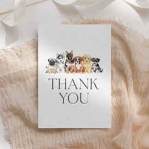 Puppy Dog Baby Shower Thank You Card