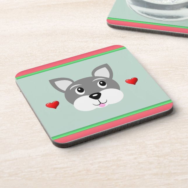 Puppy Dog Beverage Coaster (Left Side)