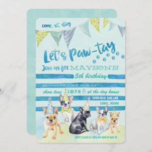 Puppy Dog Birthday Party Invitations