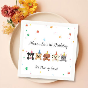 Puppy Dog Birthday Party Napkin
