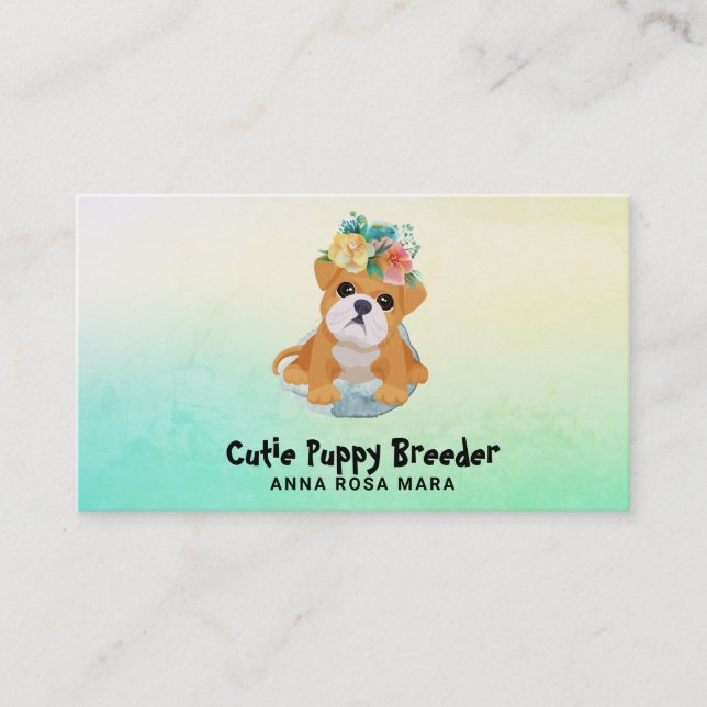 *~* Puppy Dog Breeder Walker Day Care Business Card (Front)