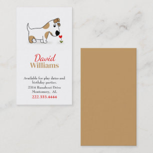 Puppy Dog Children Calling Card