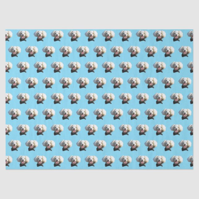 Puppy Dog Custom Photo Pattern Tissue Paper (Front)