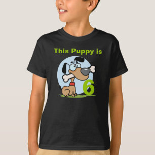 Puppy Dog Customisable Birthday T-shirt