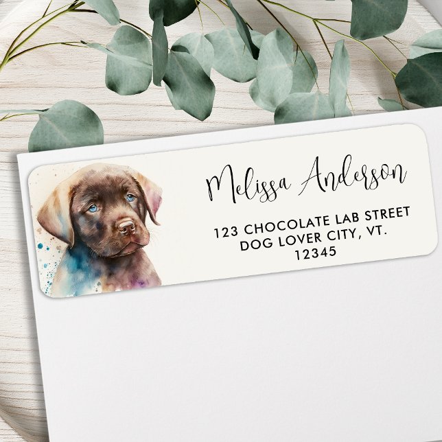 Puppy Dog Cute Labrador Retriever Return Address Label (Creator Uploaded)