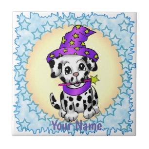 Puppy Dog Fairy Wizard  Ceramic Tile