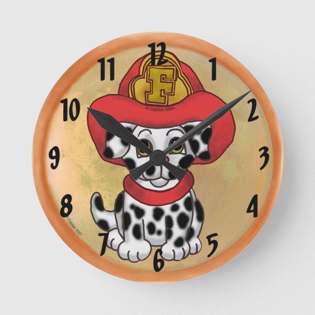 Puppy Dog Firefighter clock (Front)