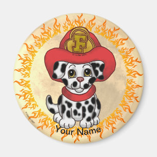 Puppy Dog Firefighter  Magnet