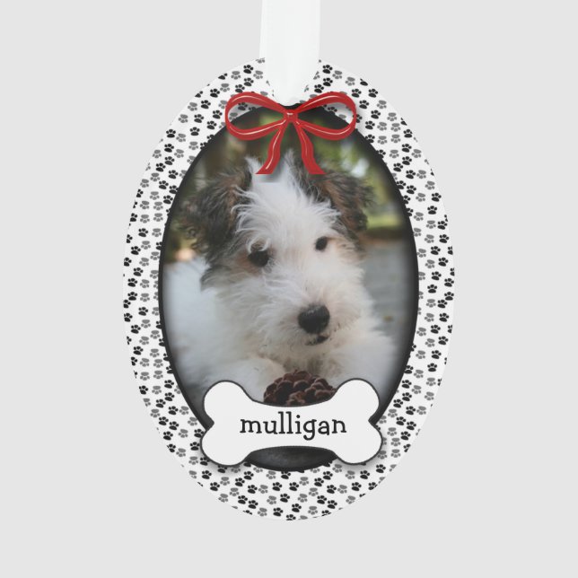 Puppy Dog First Christmas OR Commemorative Ornament (Back)