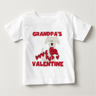 Puppy Dog Grandpa's Valentine Baby T-Shirt